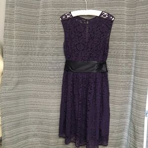 Tevolio Purple Sleeveless Lace Dress Size 14